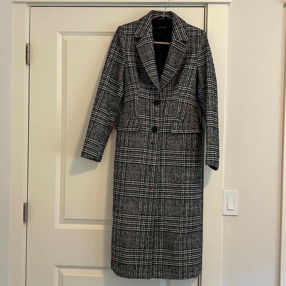 Long plaid coat